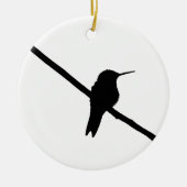 Hummingbird Silhouette Keramisch Ornament (Voorkant)