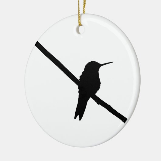 Hummingbird Silhouette Keramisch Ornament (Links)