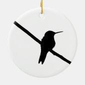 Hummingbird Silhouette Keramisch Ornament (Achterkant)