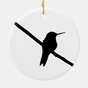 Hummingbird Silhouette Keramisch Ornament