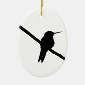Hummingbird Silhouette Keramisch Ornament (Voorkant)