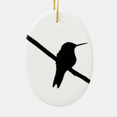 Hummingbird Silhouette Keramisch Ornament (Achterkant)