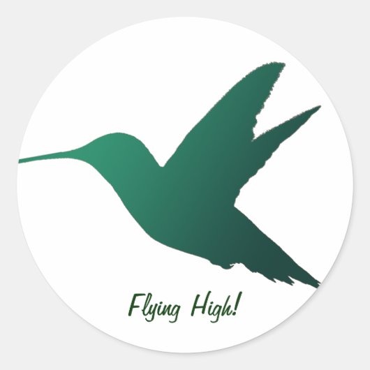 Hummingbird Silhouette Sticker (Voorkant)