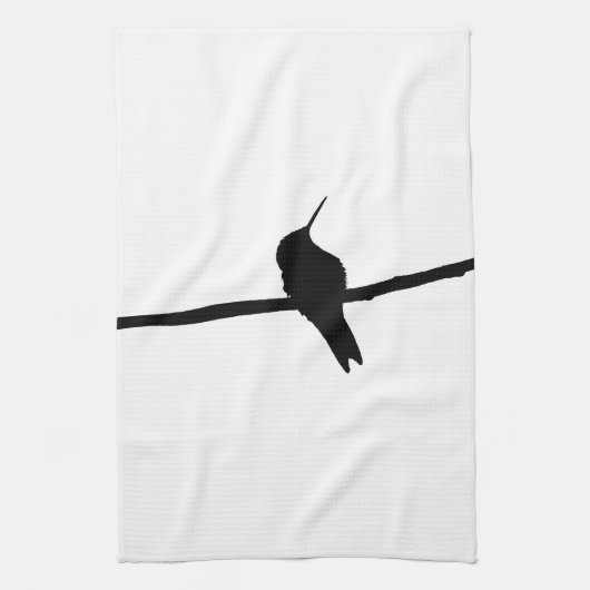 Hummingbird Silhouette Theedoek (Verticaal)