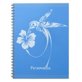Hummingbird Simple & Elegant Blue & White Notitieboek (Voorkant)