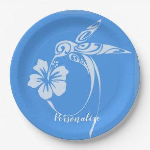 Hummingbird Simple & Elegant Blue & White Papieren Bordje