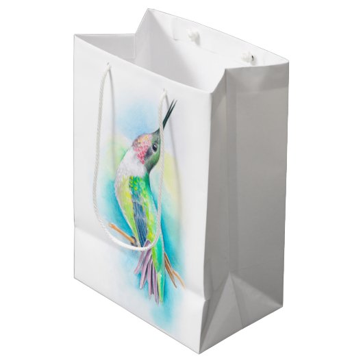 Hummingbird Singing Medium Cadeauzakje (Voorkant Gekanteld)