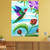 Hummingbird Sky Canvas Afdruk (Insitu (Woonkamer))