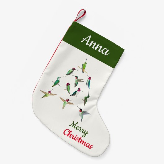 Hummingbird Small Kerstmis Stocking Kleine Kerstsok (Voorkant (Hangend))