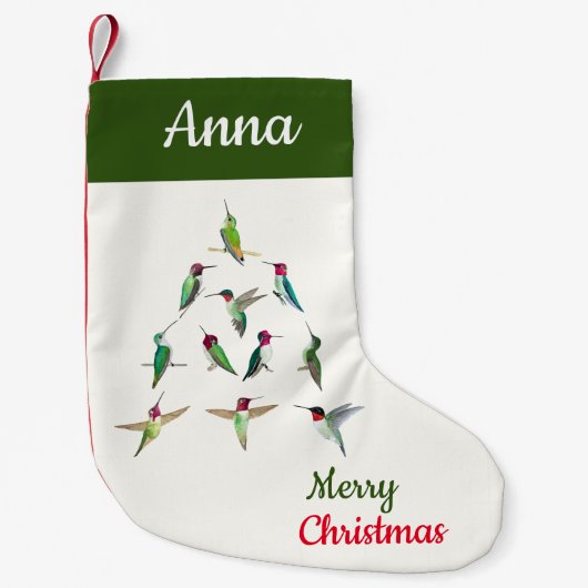 Hummingbird Small Kerstmis Stocking Kleine Kerstsok (Voorkant)