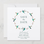 Hummingbird Sparen de Datum Kaart (Voorkant)