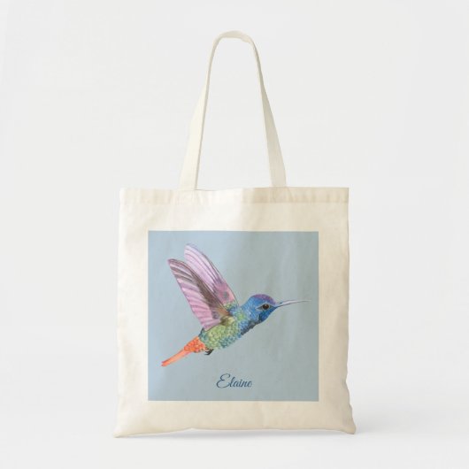Hummingbird Specialized Blue Canvas tas with Birds (Voorkant)