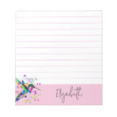Hummingbird splatter gepersonaliseerd notitieblok (Voorkant)