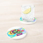 Hummingbird spring  zandsteen onderzetter (Zijkant)