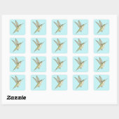 Hummingbird Square Sticker (Vel)
