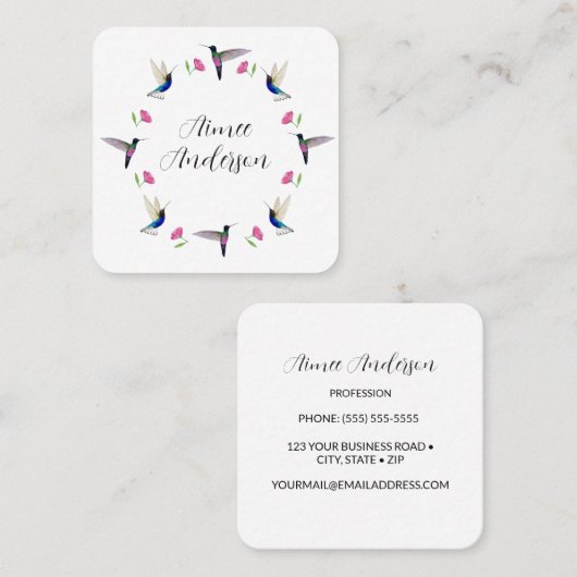 Hummingbird Square Visitekaartje (Voorkant / Achterkant)