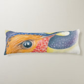 Hummingbird Stars Galaxy Watercolor Lichaamskussen (Voorkant)
