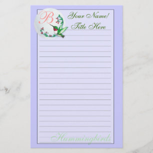 Hummingbird Stationery Briefpapier