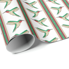 Hummingbird Stripe Cadeaupapier