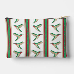Hummingbird Stripe Zipper Pouch Etui