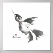 Hummingbird Sumi-e Poster (Voorkant)