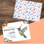 Hummingbird Summer Natuur Garden Verjaardagsfeest Kaart