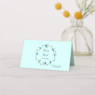 Hummingbird Summer Weddenschap Place Card Plaatskaartje