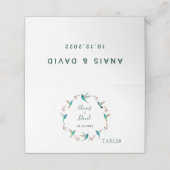 Hummingbird Summer Weddenschap Place Card Plaatskaartje (Buitenkant ongevouwen)