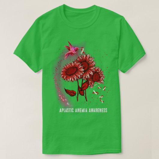 Hummingbird Sunflower Aplastic Anemie T-shirt (Design voorkant)