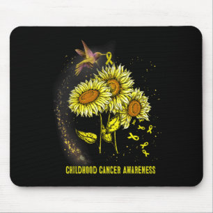 Hummingbird Sunflower Childhood Cancer Awareness Muismat