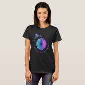 Hummingbird Sunflower Reumatoïde artritis Awarene T-shirt (Voorkant volledig)