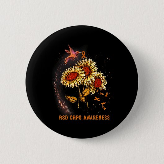 Hummingbird Sunflower RSD Crops Awareness Ronde Button 5,7 Cm (Voorkant)
