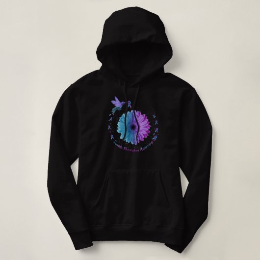 Hummingbird Sunflower Suicide Prevention Awareness Hoodie (Design voorkant)