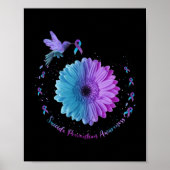 Hummingbird Sunflower Suicide Prevention Awareness Poster (Voorkant)