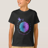 Hummingbird Sunflower Suicide Prevention Awareness T-shirt (Voorkant)