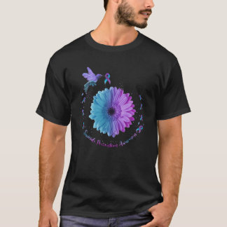 Hummingbird Sunflower Suicide Prevention Awareness T-shirt