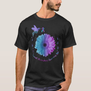 Hummingbird Sunflower Suicide Prevention Awareness T-shirt