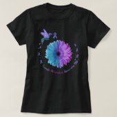 Hummingbird Sunflower Suicide Prevention Awareness T-shirt (Design voorkant)