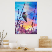 HUMMINGBIRD SUNRISE GLORY POSTER (Keuken)