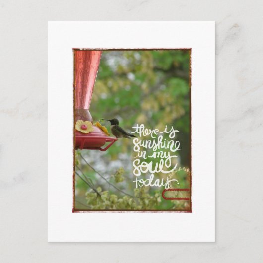 Hummingbird Sunshine in mijn sol Briefkaart (Voorkant)