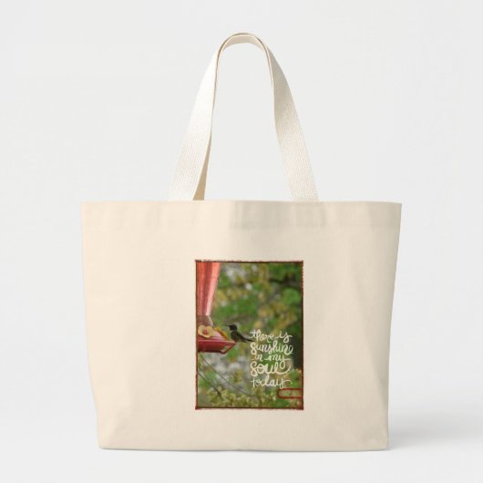 Hummingbird Sunshine in mijn sol Grote Tote Bag (Voorkant)