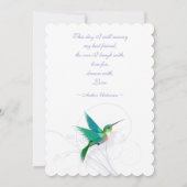 Hummingbird Swirl 5x7 Weddenschap Kaart (Achterkant)
