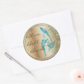 Hummingbird Swirl Ronde Sticker (Envelop)