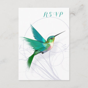 Hummingbird Swirl RSVP-kaart RSVP Kaartje