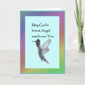 Hummingbird Sympathy Card - Gods kleinste engel Kaart (Voorkant)