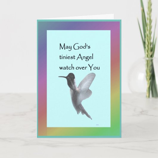 Hummingbird Sympathy Card - Gods kleinste engel Kaart (Voorkant)