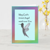 Hummingbird Sympathy Card - Gods kleinste engel Kaart (Gele Bloem)