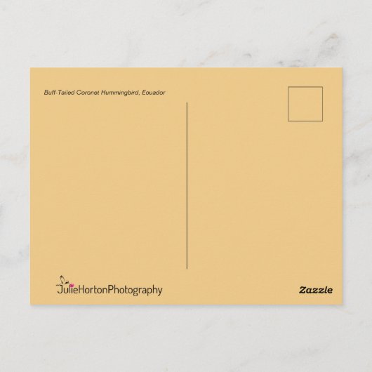 Hummingbird Talking with Open Beak Briefkaart (Achterkant)