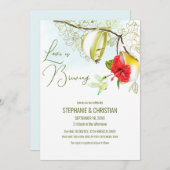 Hummingbird Teacup Floral Kaart (Voorkant / Achterkant)