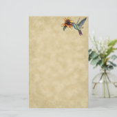 Hummingbird Tiger Lillie Fairy Art Stationery Briefpapier (Staand voorkant)